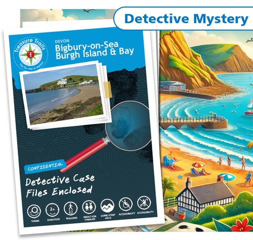 Treasure Hunt in Bigbury-on-Sea - Solve Clues & Explore