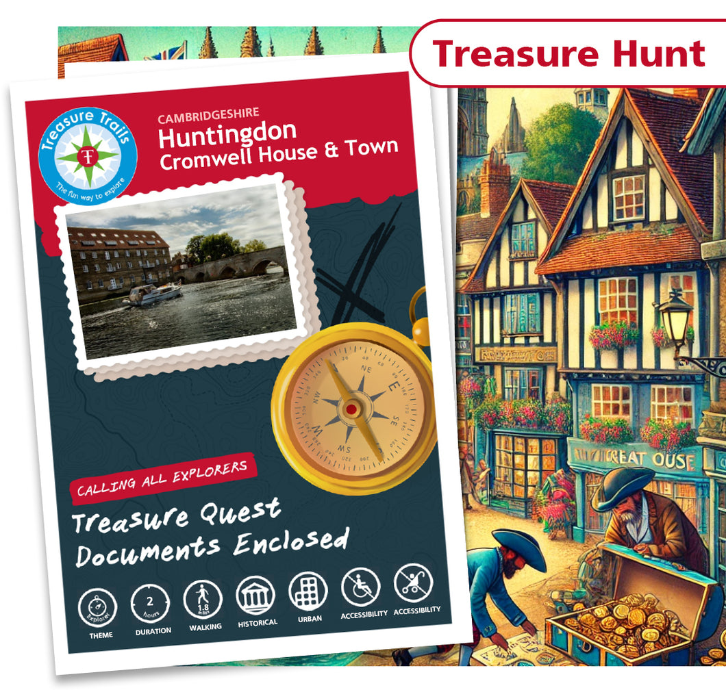 Treasure Hunt in Huntingdon - Solve Clues & Explore