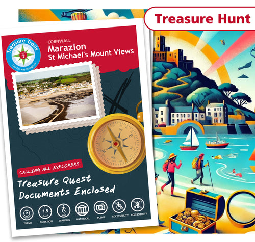 Treasure Hunt in Marazion - Solve Clues & Explore