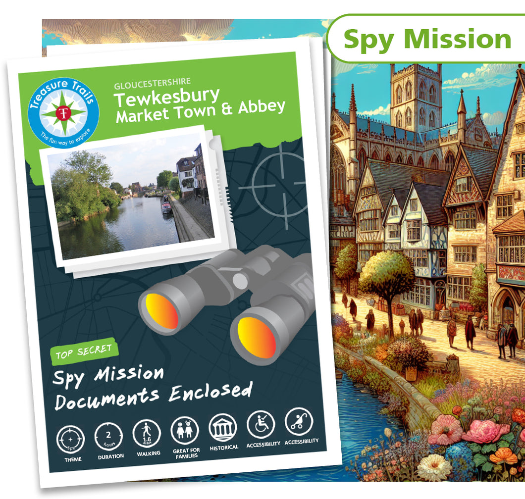 Treasure Hunt in Tewkesbury - Solve Clues & Explore